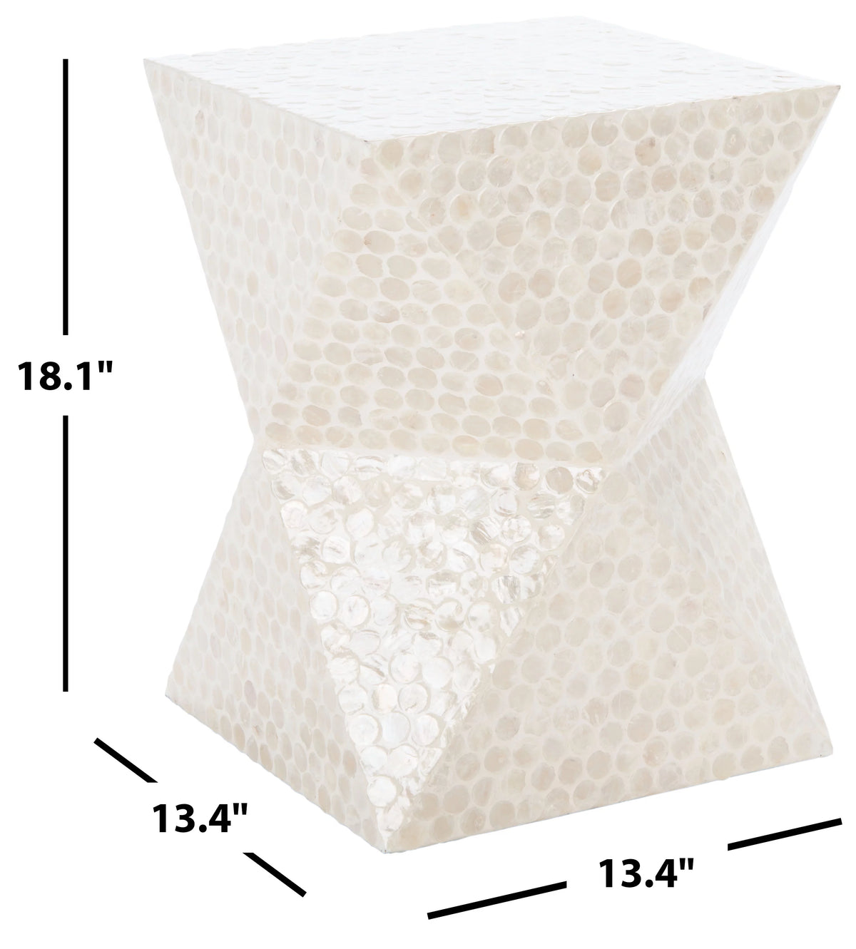 White Square Accent Table X956