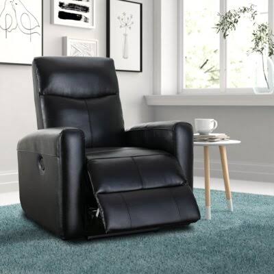 Genuine Leather Power Home Theater Recliner with Massager Y403
