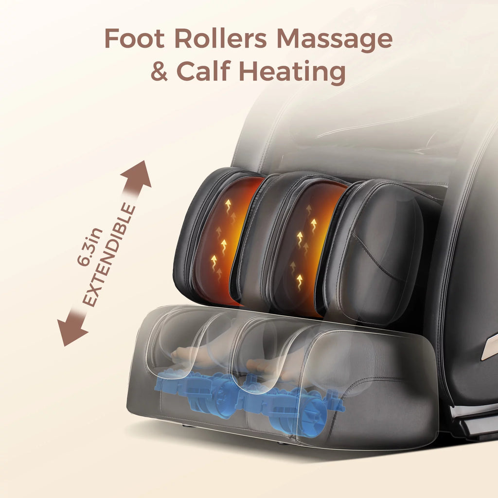 4D Full Body Massage Chair Zero Gravity Shiatsu Recliner with Heat Black X668