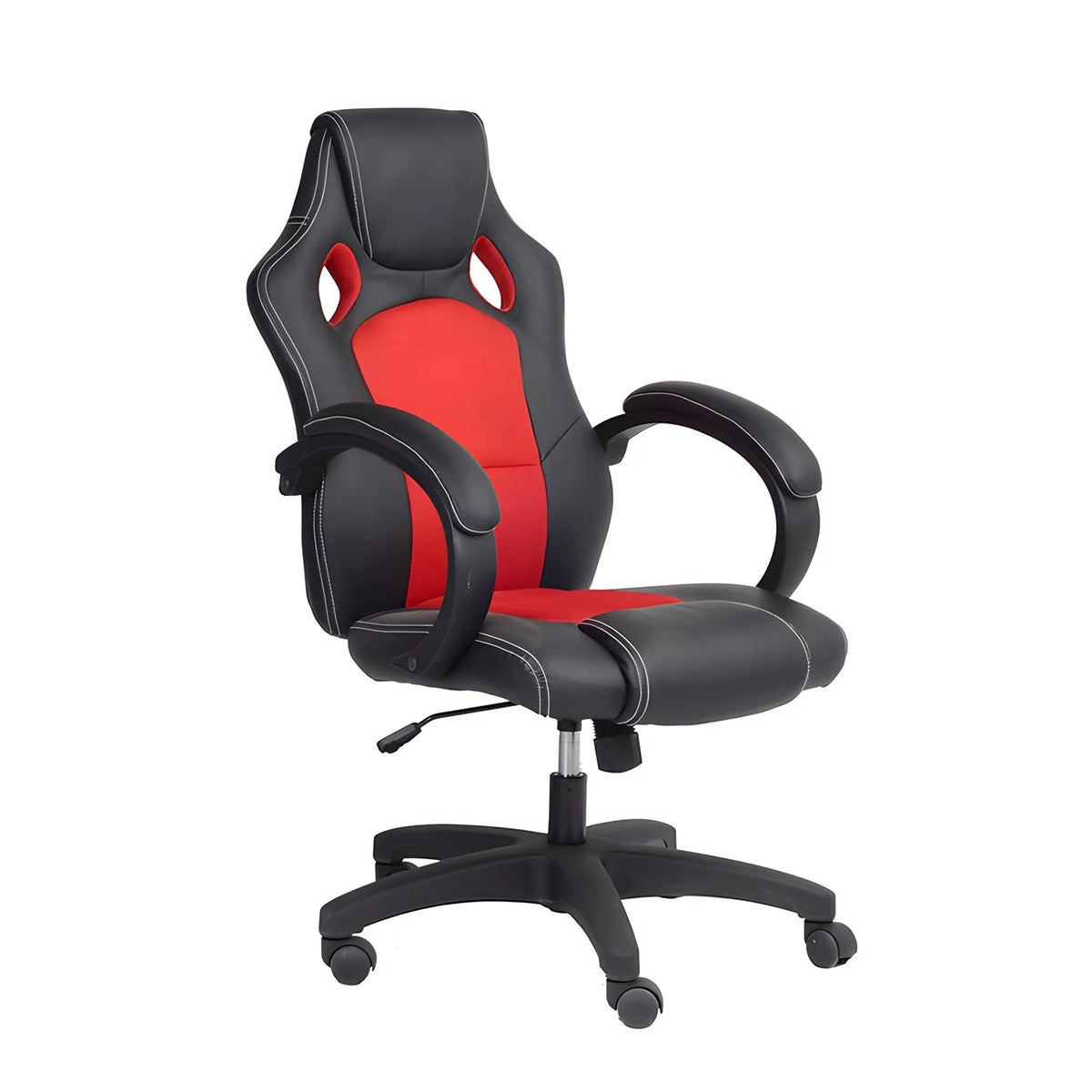 Office Chair on Wheels Variable Height Black and Red S353129