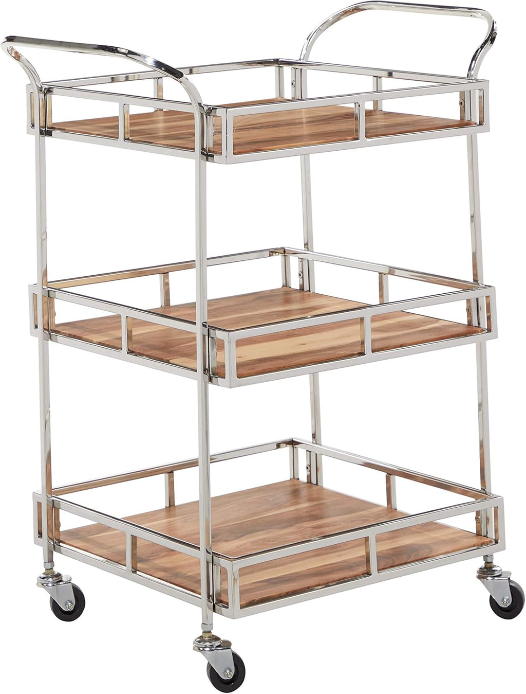 Multi Colored Stainless Steel Bar Cart C194
