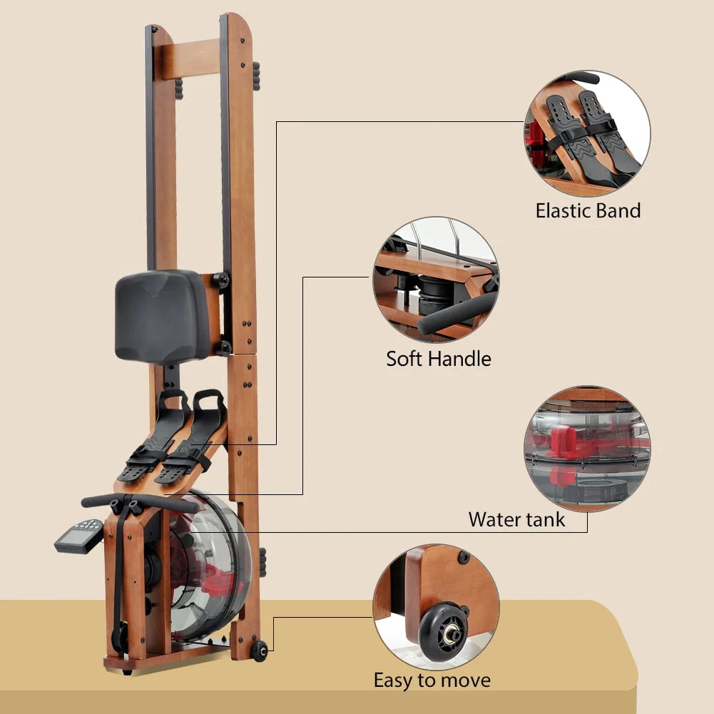 Water Rowing Machine with LCD Monitor Y703345