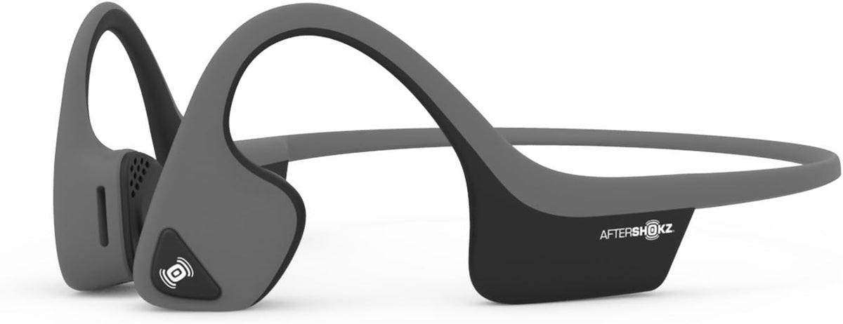 Slate Grey Bone Conduction Wireless Bluetooth Headphones with Reflective Strips V97782