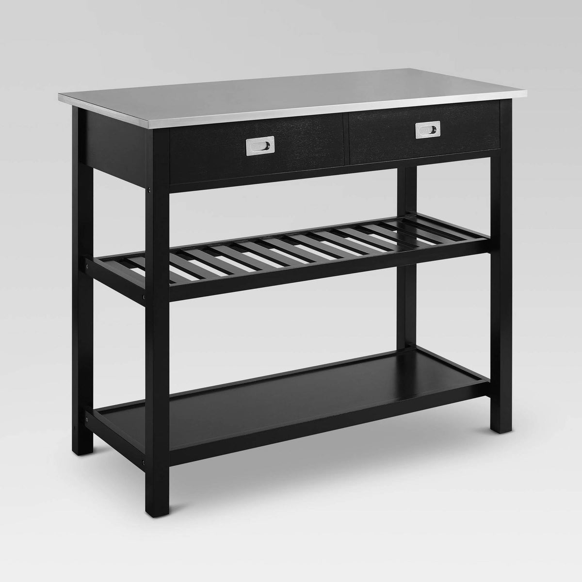 Black Stainless Steel Top Kitchen Island Cart F110