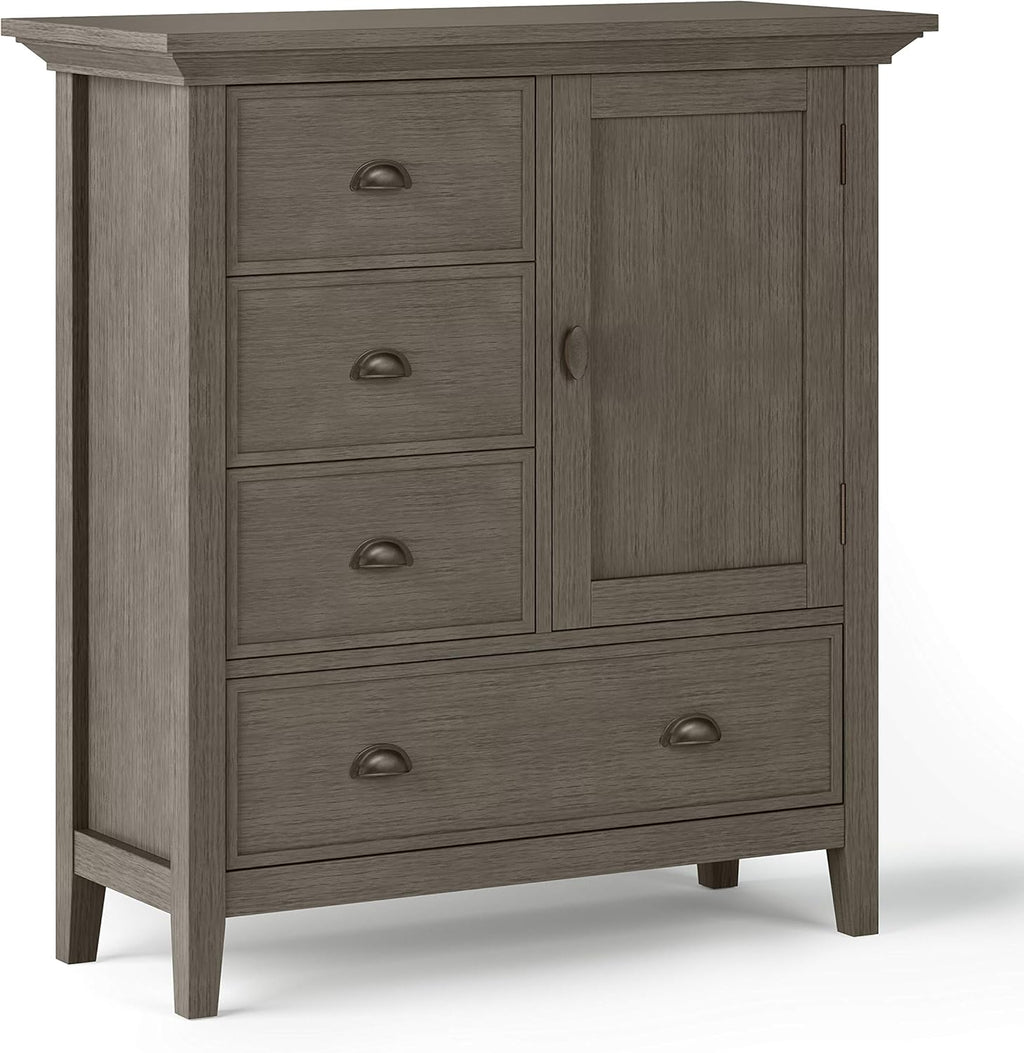 Solid Wood 39 inch Wide Storage Cabinet with 3 Drawers V1897