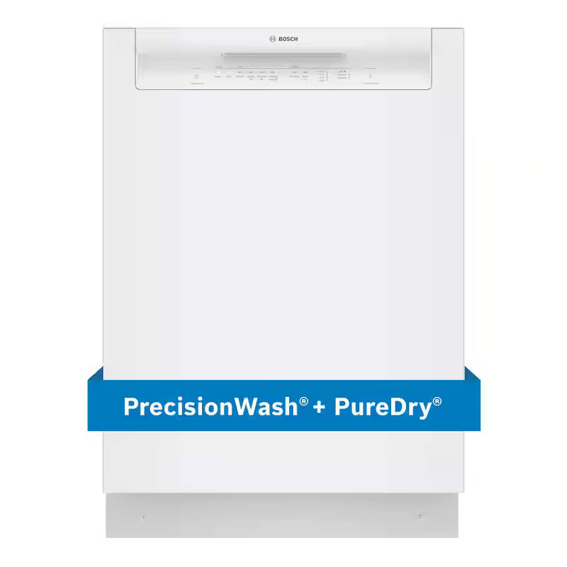 White Front Control Tall Tub Dishwasher with Stainless Steel Tub L65156