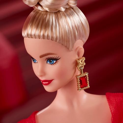 Glittery Red Tulle Gown Doll with Blonde Hair N683795