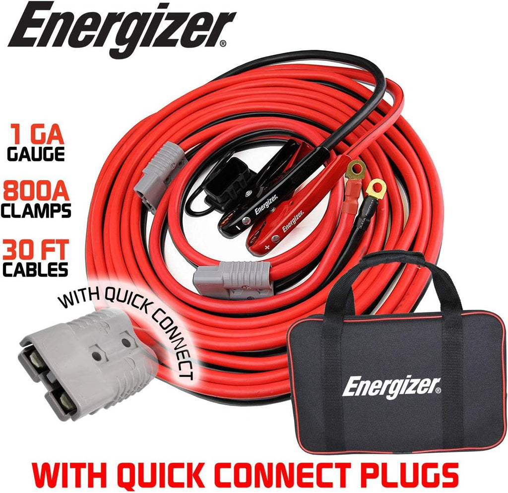 Heavy Duty 25-Feet 2-Gauge Jumper Cables with LED Lights Z279682