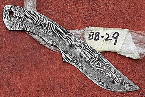 7.75 Inch Damascus Steel Skinning Knife Blade X25889