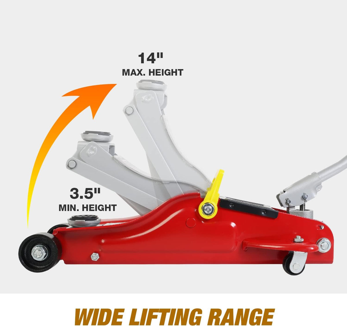 Red 2.5 Ton Hydraulic Floor Jack with Storage Case I3946