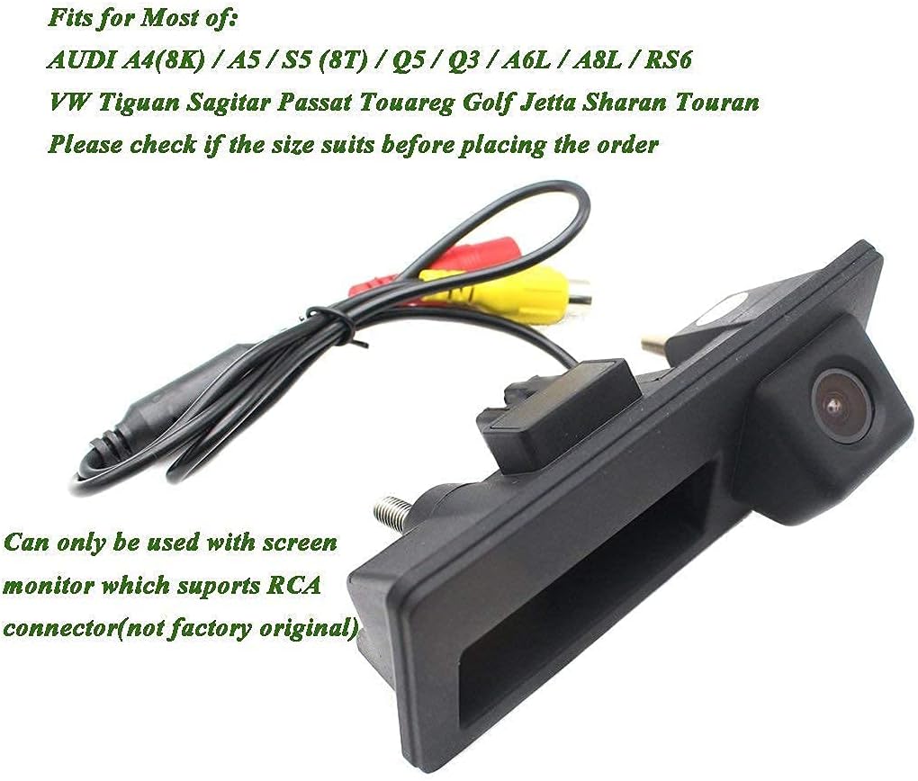 Trunk Handle Backup Camera with Moving Guide Line and 5 AHD TFT LCD Screen Monitor Pack of 2 X954