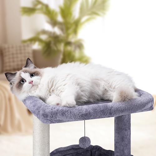 37.4" Green Cat Tree Tower with Condos S2208
