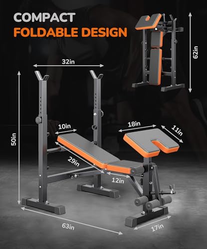 6 in 1 Adjustable Weight Bench Set X7170