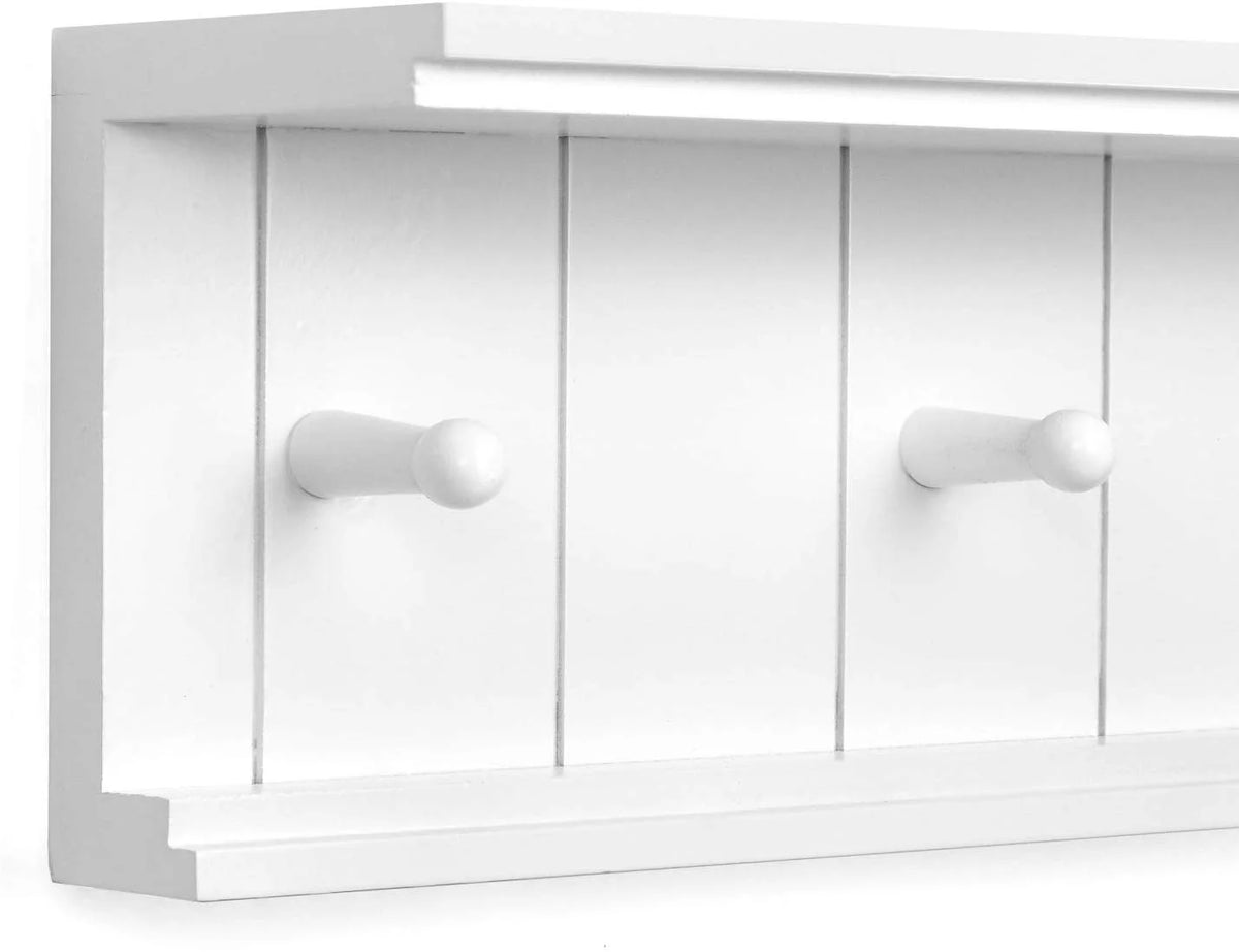 White MDF Wood Floating Shelf G3905