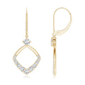 14K Yellow Gold Diamond Drop Earrings P6885