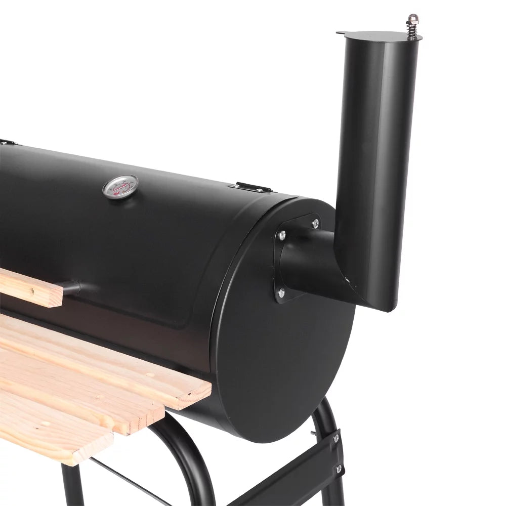 Charcoal BBQ Grill with Wheels and Storage Holder, 28 Inch Y3148