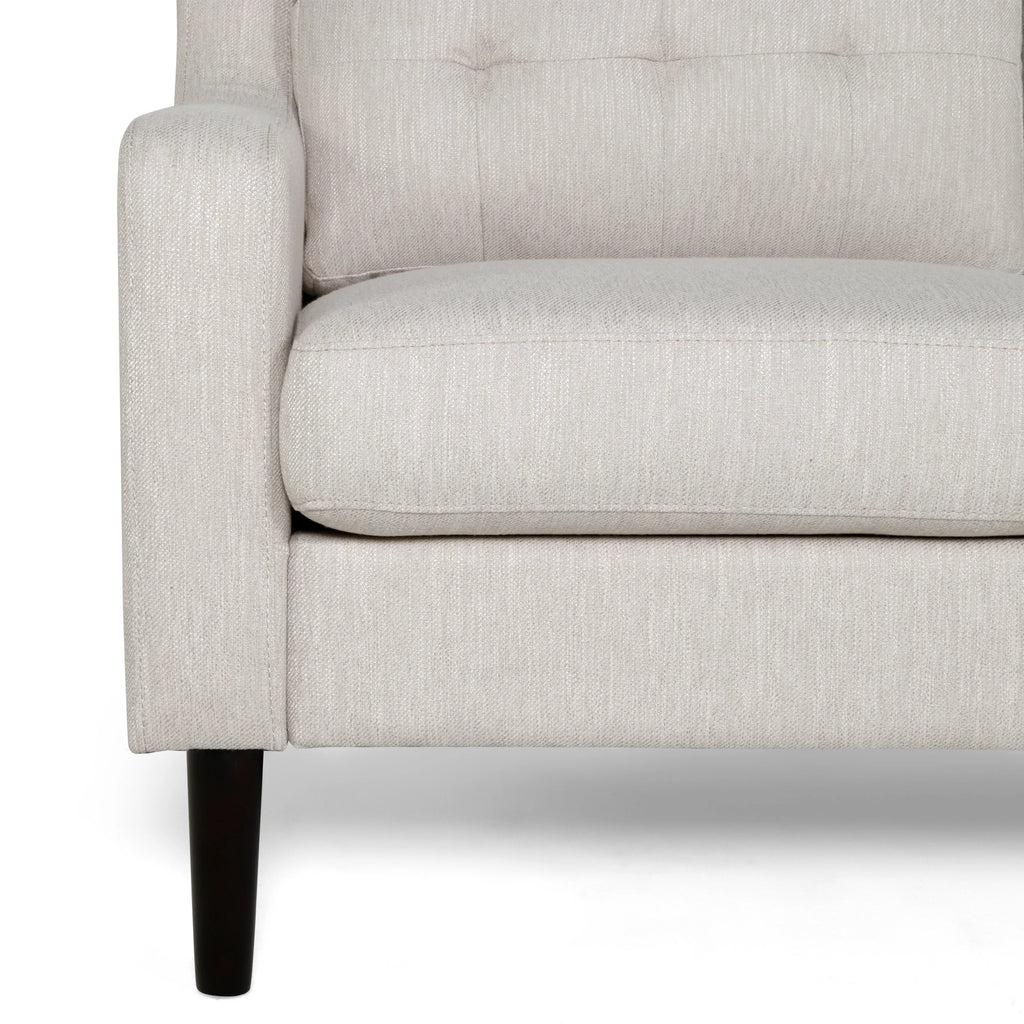 Beige Fabric Upholstered Loveseat B516216