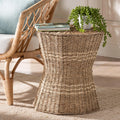 Natural Brown Seagrass End Table T8367