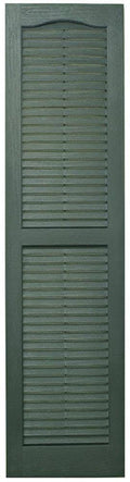 Green Pine Louvered Vinyl Exterior Shutters 2-Pack W641