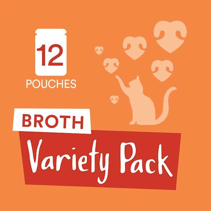 Wet Cat Meal Topper Broths Variety Pack A8754