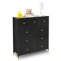 Black 9 Drawer Dresser Storage Organizer I1442