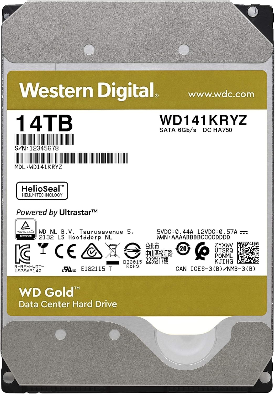 14TB Enterprise Class Internal Hard Drive SATA 6 Gb/s 7200 RPM 512 MB Cache 3.5 V351589