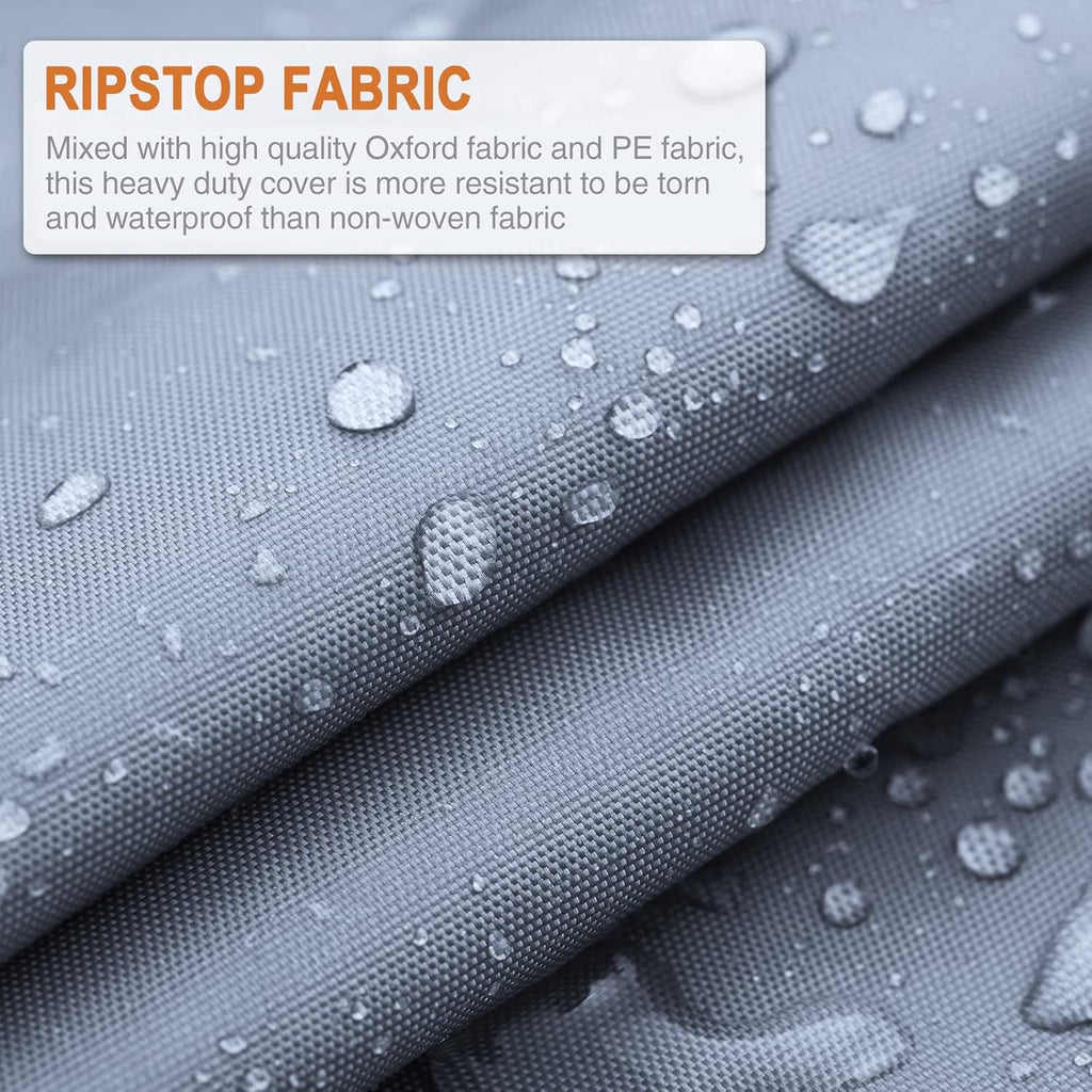 Windproof Waterproof Rip-Stop RV Cover for 23’-26’ Motorhome with 2Pcs Extra Long Straps & Gutter Covers A17838