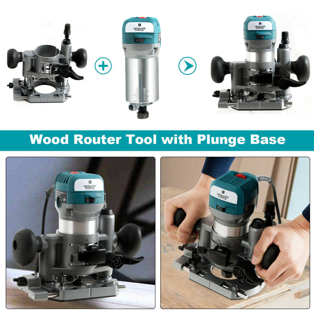 1.25HP Variable Speed Palm Router with Plunge Base V488487