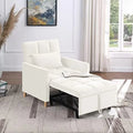 Convertible Chair Sleeper Velvet Adjustable Single Sofa Bed with Lumbar Y724