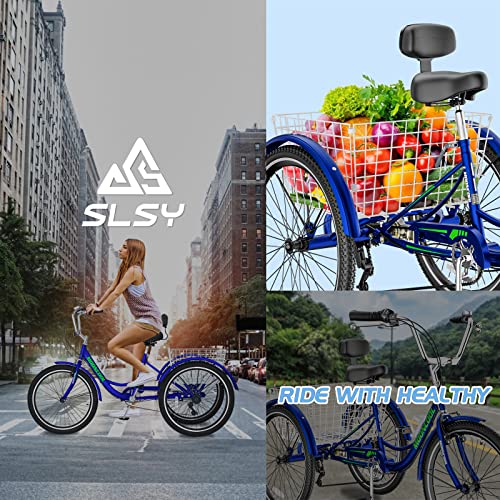 7 Speed 3 Wheel Bicycle with Shopping Basket K594328