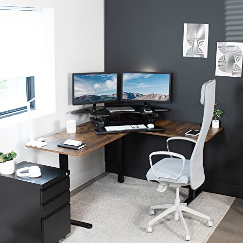 43 inch Electric Height Adjustable Stand Up Desk Converter Black R3113