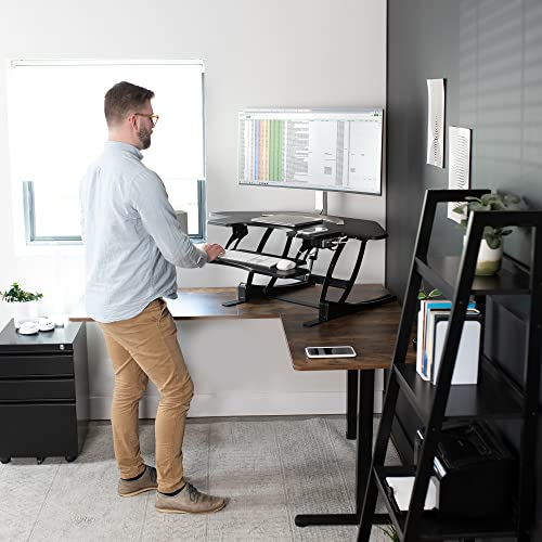43 inch Electric Height Adjustable Stand Up Desk Converter Black R3113