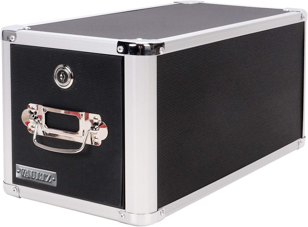 Locking CD File Cabinet, 4 Drawers, Black B525