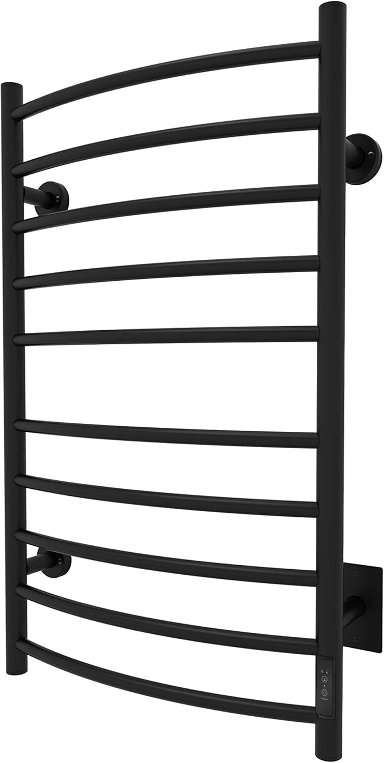 Towel Warmer with Timer Wall Mounted 10 Curved Bars Chrome M98763