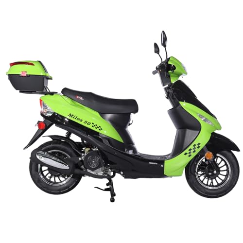 Black 50 Moped with 10" Aluminum Wheels M8178