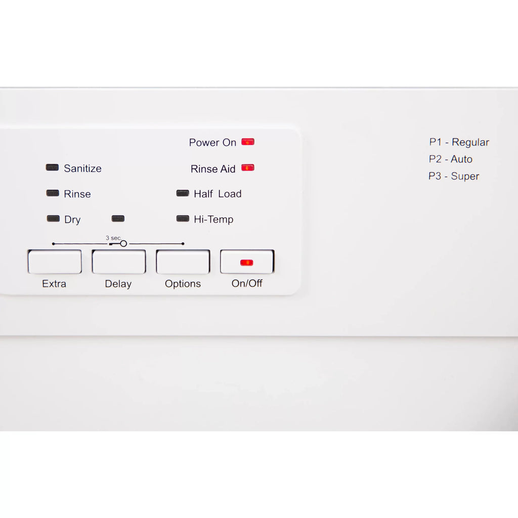 24" Front Control White Dishwasher W4392