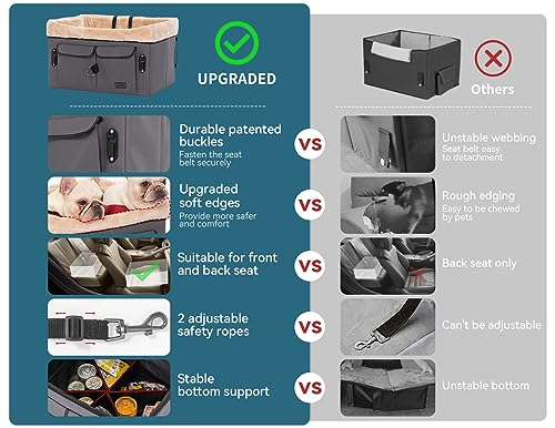 Washable Dog Booster Seat with Carrying Case (Small, Tan) G9849