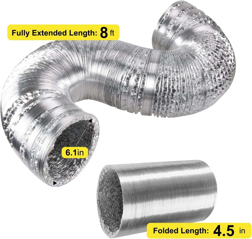 6 Inch 294 CFM Inline Fan with Carbon Filter and Ducting U3199