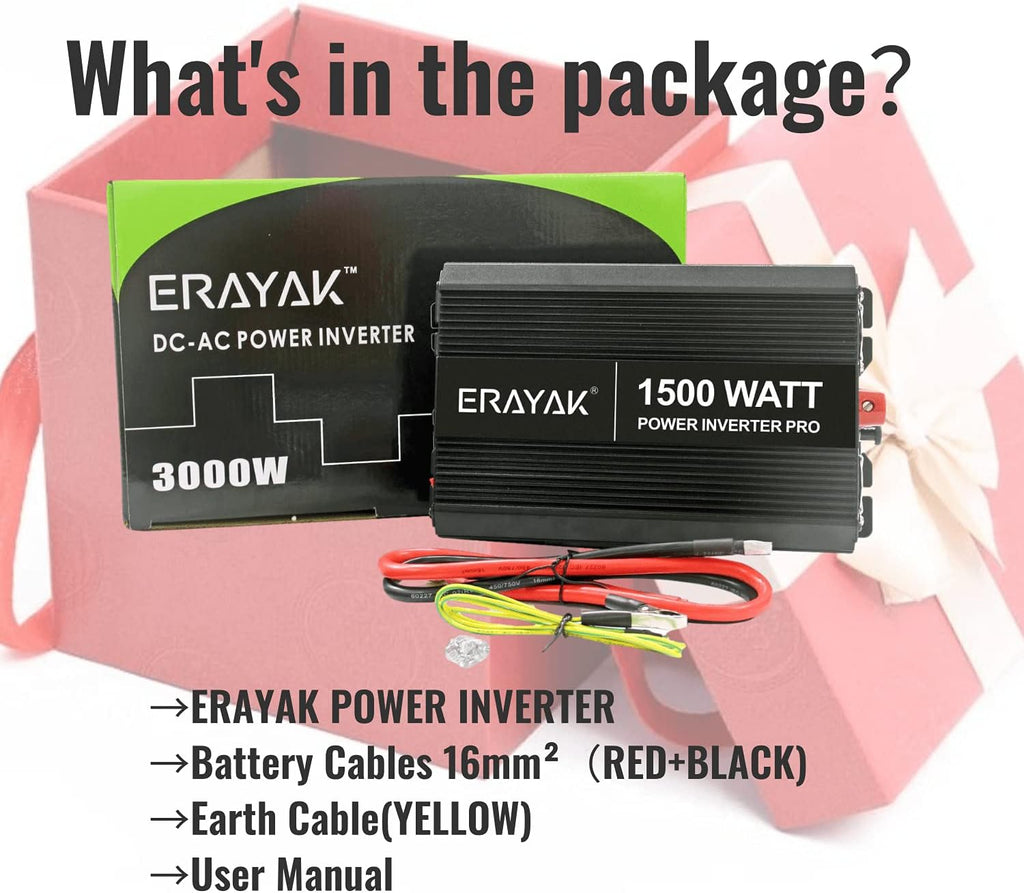 1500W Power Inverter 12v to 110v Modified Sine Wave E50620