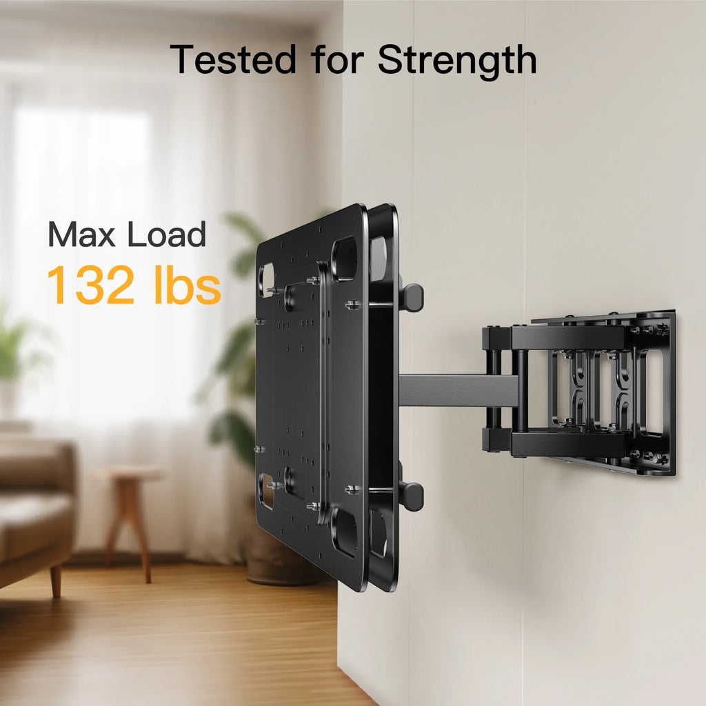 Full Motion TV Wall Mount for 37-75 inch TVs Holds up to 132lbs M667