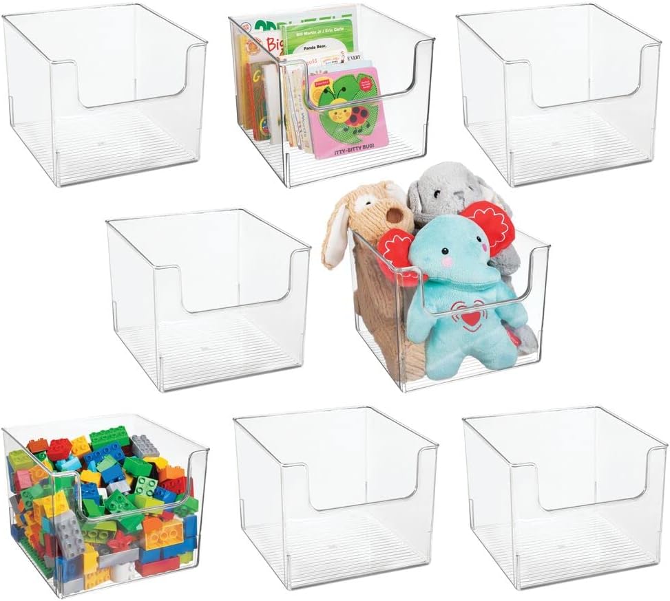 Clear Plastic Storage Organizer Bin 8 Pack U420480