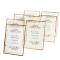 8-Pack Pressed Glass Floating Photo Frames 5 x 7 U23913