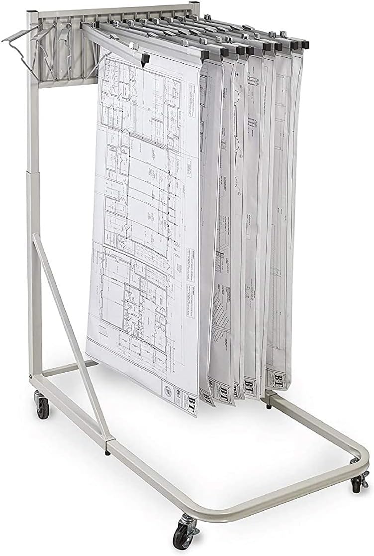 Vertical Blueprint Storage Rack and Plans Holder N871249