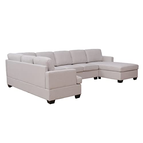 Beige U-Shape Sectional Sofa T113925