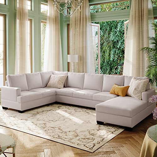 Beige U-Shape Sectional Sofa T113925