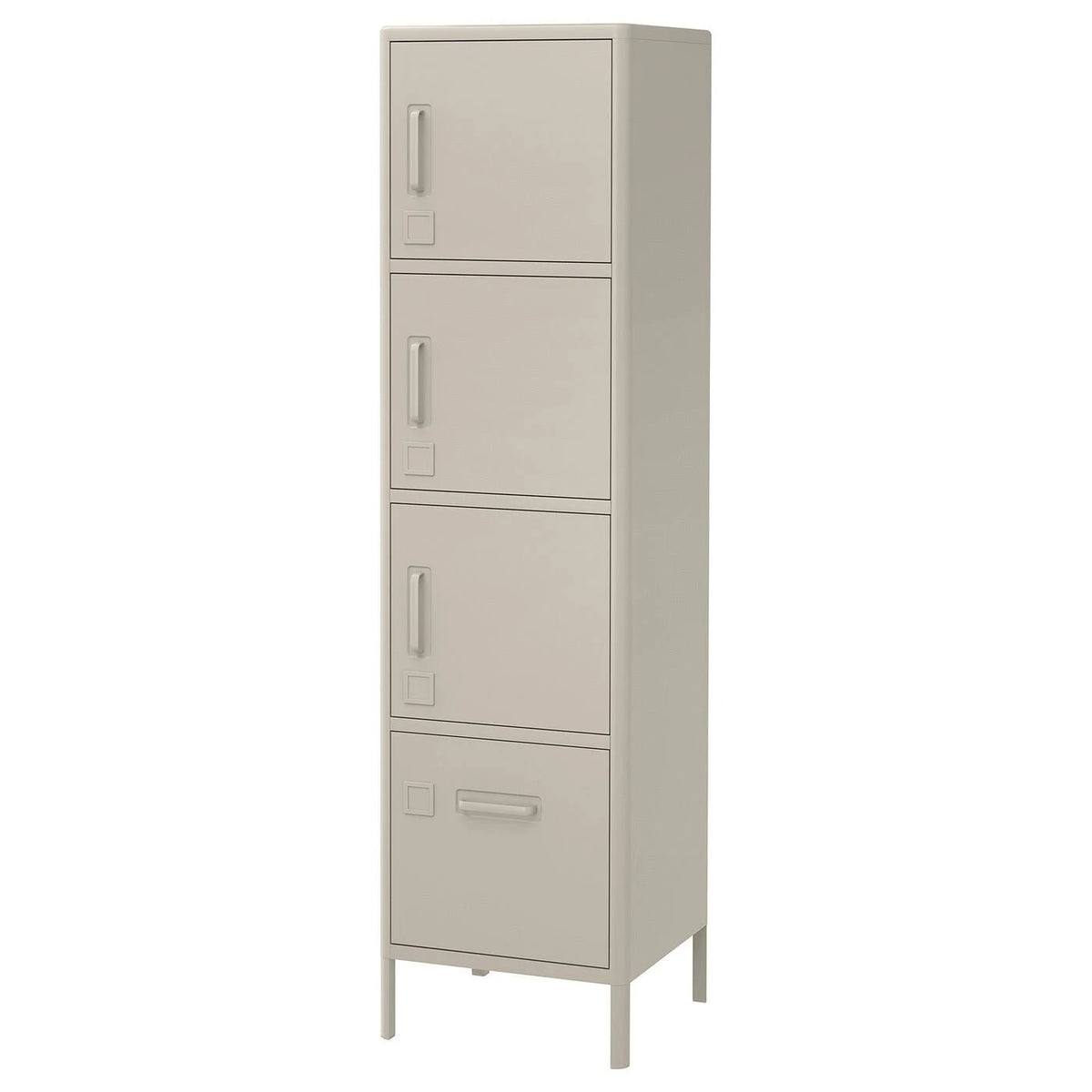 Beige High Cabinet with Drawer and Doors E160