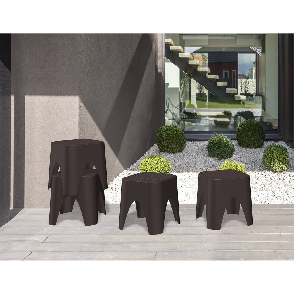 Green Stackable Rattan Top Side Table H50574