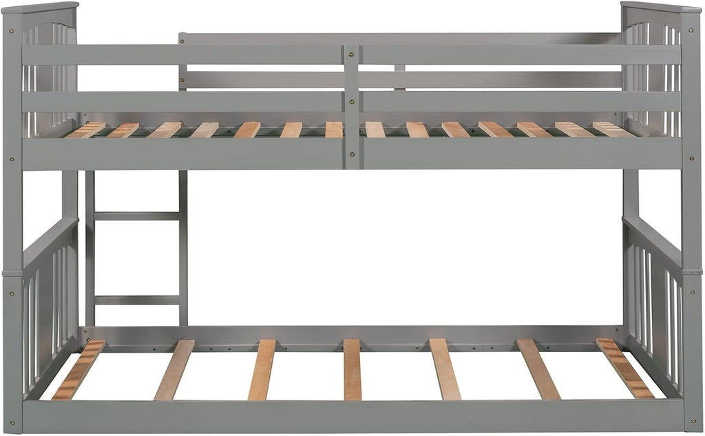 Gray Twin over Twin Wood Bunk Bed Frame C8837