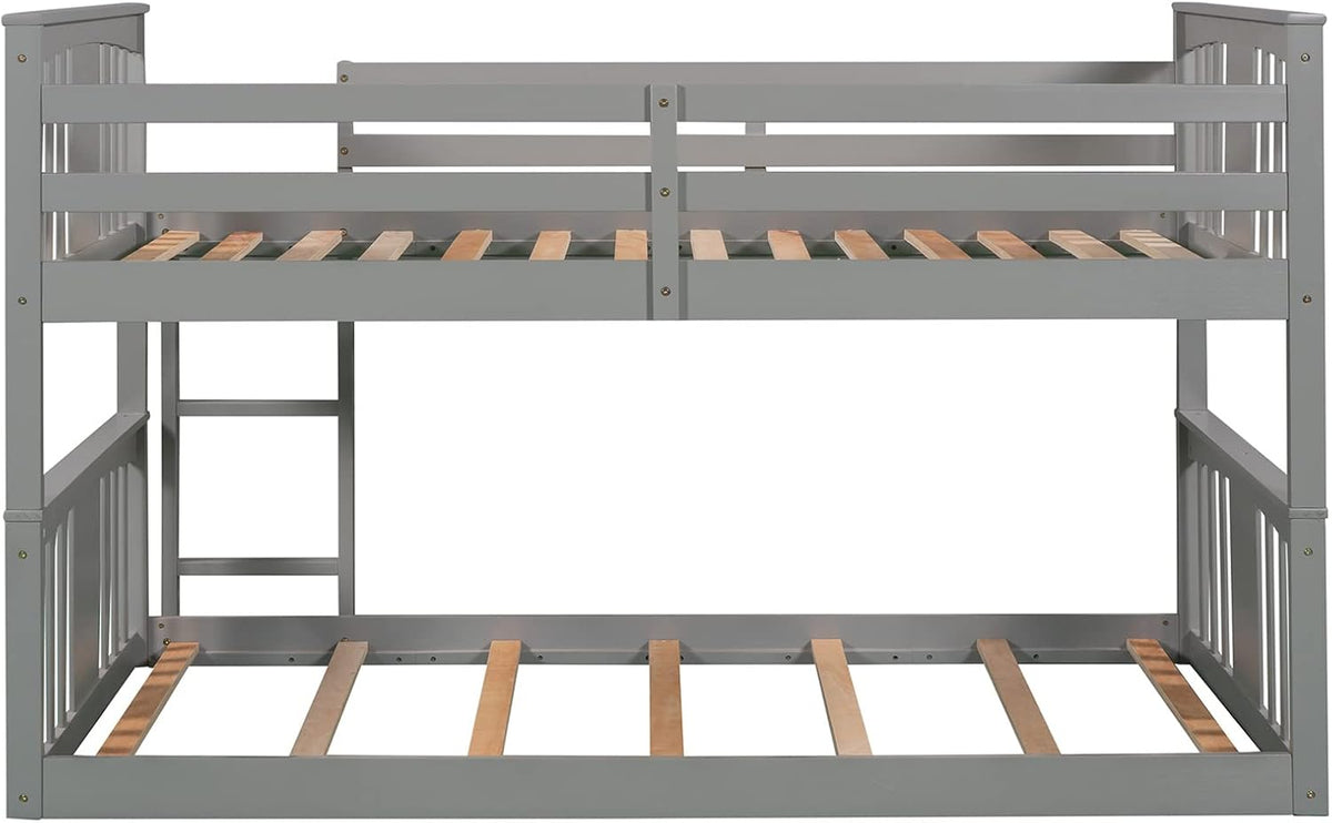 Gray Twin over Twin Wood Bunk Bed Frame C8837