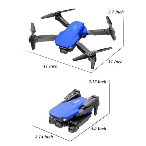 Foldable Mini Drone with 1080P Camera, 2 Batteries, Black F393
